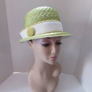 Vintage 1970 Era Hat Bucket Style Lime Green